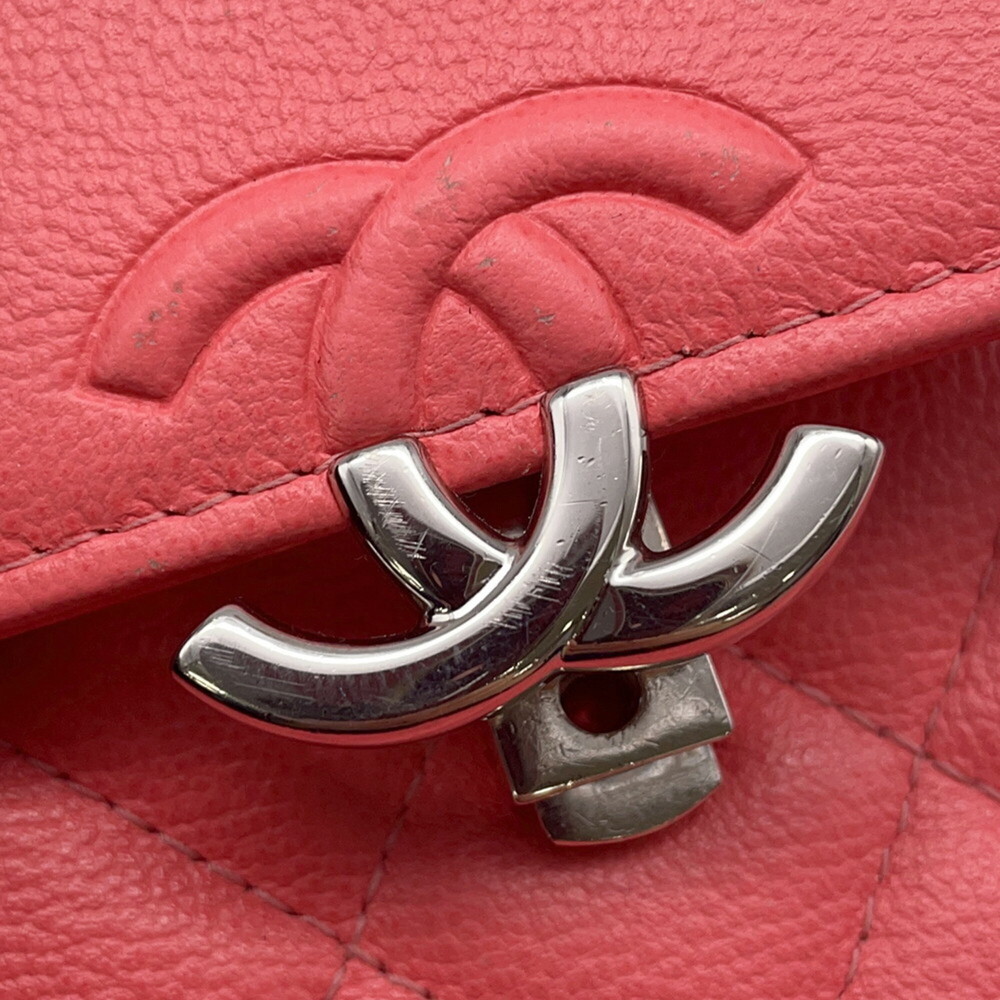 CHANEL Pink Leather Logo Shoulder Bag - Picture 12 of 16